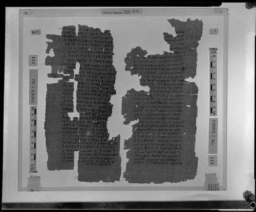 Codex I, papyrus pages 84 and 1