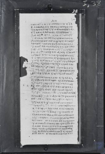 Codex I, papyrus page 38