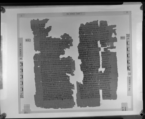 Codex I, papyrus pages 2 and 83