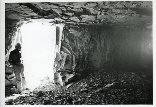 UNESCO worker in cave