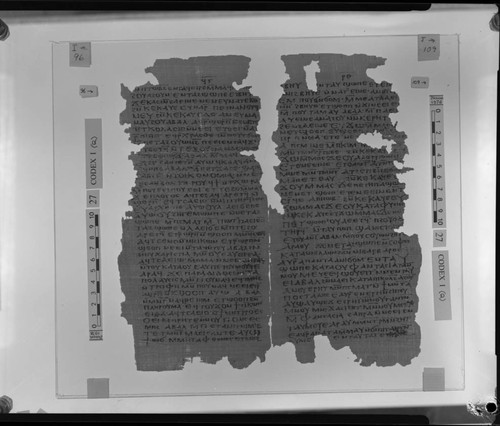 Codex I, papyrus pages 96 and 109