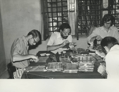 Work session in the library of the Coptic Museum