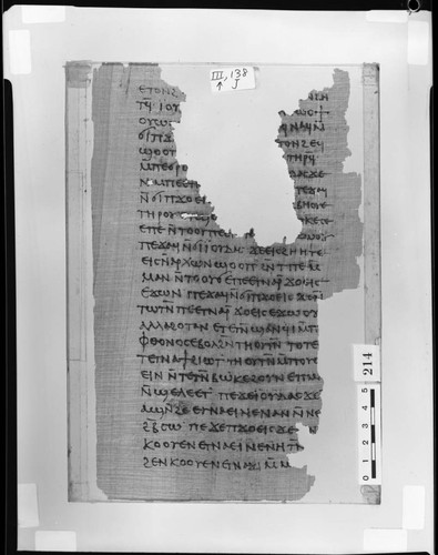 Codex III Papyrus page 138