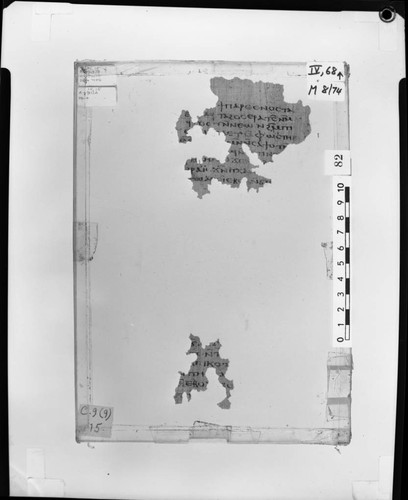 Codex IV, papyrus page 68