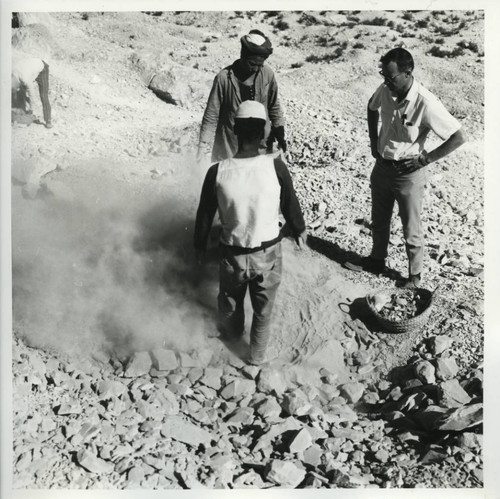 Sifting debris from a cave