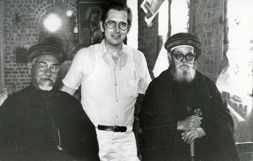 James Robinson with two Coptic priests