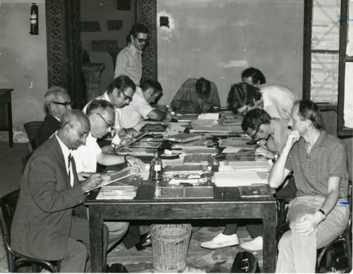 Work session in the library of the Coptic Museum