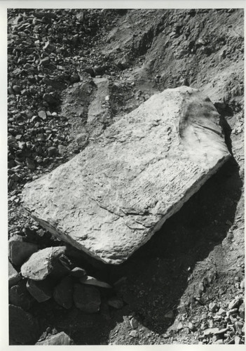 Hieroglyphics on rock by Jabal al-Ṭārif cliff