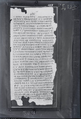 Codex I, papyrus page 123