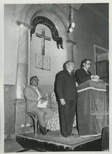 James Robinson preaching at Evangelical Coptic Church of Naj' Ḥammādī