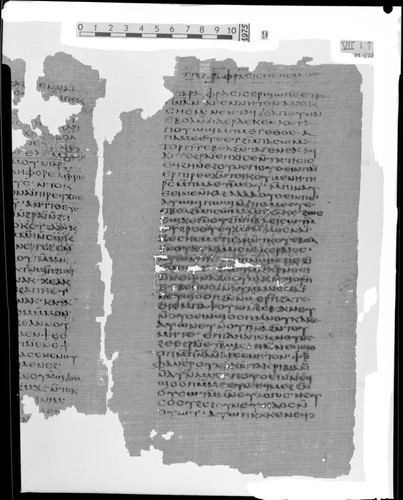 Codex VII, papyrus page 1 — Calisphere