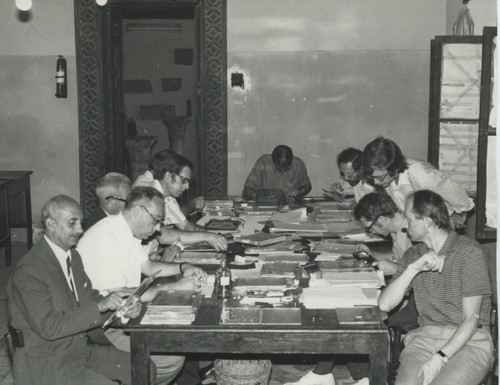 Work session in the library of the Coptic Museum