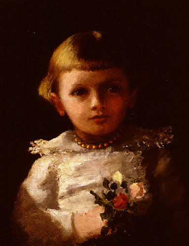 Little Girl with Flowers