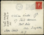 Envelope from Mansfield's letter to Winter, 1905 March 23