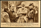 Photograph of three theatrical celebrities and George Bernard Shaw, 1936 August 9