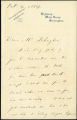 Joseph Chamberlain letter to Mr. Schayler, 1884 February 4