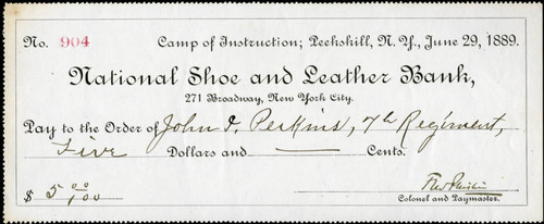 John I. Perkins bank note, 1889 June 29