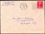 Envelope from White's letter to Perkins, 1934 February 19