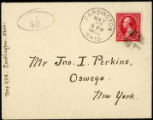 Envelope from Watson's letter to Perkins, 1896 May 29