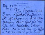 Lady Margaret Sackville letter to Dallas Kenmare, 1952 September 22