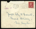 Envelope from Sterling's letter to Johnson, 1925 January 23