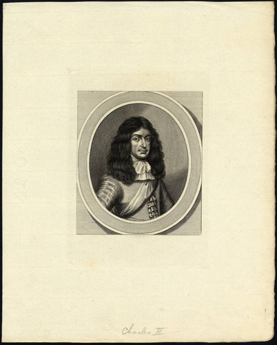 King Charles II portrait, reproduced