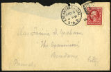 Envelope from Severance's letter to Graham, 1912 December 12