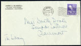 Envelope from Blaisdell's letter to Drake, 1951 January 16