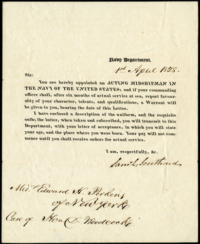 Samuel Southard letter to Edward H. Perkins, 1828 April 1