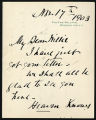 Letter to William Winter, 1903 November 17