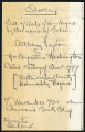 Perkins' notes on the 1799 bill of sale, dated 1930 November 17