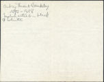 Perkins' notes on Beardsley's note