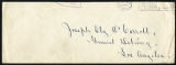 Envelope from Sterling's letter to Johnson, 1925 March 14