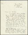 Eden Phillpotts letter to Frank Harris, 1931 October 2