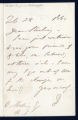 Benjamin Disraeli letter, 1861 February 28