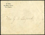 Envelope from Severance's letter to J. A. Osgood