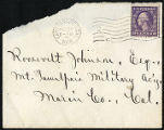 Envelope from Sterling's letter to Johnson, 1918 October 24