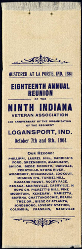 Ninth Indiana Veteran Association badge