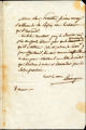 Pierre Jean de Beranger letter to Perrotin