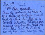 Lady Margaret Sackville letter to Dallas Kenmare, 1954 November 10