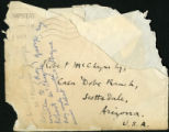 Envelope from Masefield's letter to McCheyne, 1912 November 19