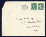 Envelope from Dreiser's letter to George Sterling, 1920 September 27