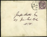 Envelope from Harte's letter, 1890 April 8