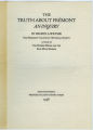 Advertisement for "The Truth About Frémont: An Inquiry"