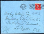 Envelope from Carman's letter to Way, 1913 January 12