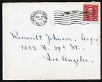 Envelope from Sterling's letter to Johnson, 1926 August 4
