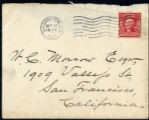 Envelope from Bierce's letter to Morrow, 1907 October 9