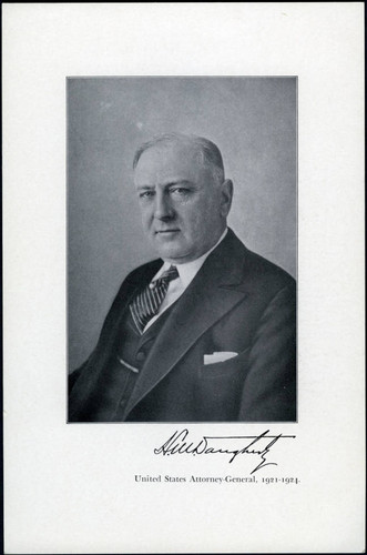 Harry Micajah Daugherty photograph