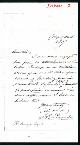 James Robinson Planché letter to [unknown], October 7