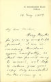 W. J. Lawrence letter to William Archer, 1909 May 19